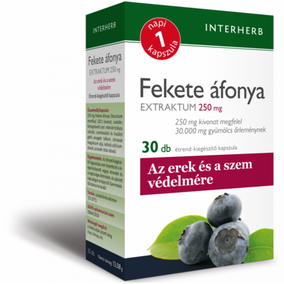 Interherb napi1 fekete áfonya extraktum 250mg 30 db