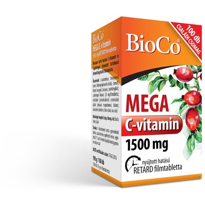 Bioco mega c-vitamin 1500mg retard filmtabletta 100 db