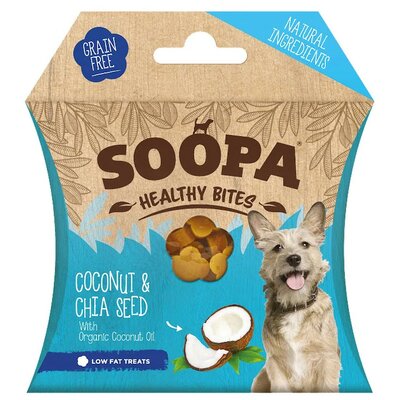 Soopa healthy bites vegán jutalomfalat kókusz és chia mag 50 g