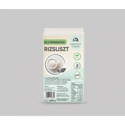 Premium Natura gluténmentes fehér rizsliszt 1000 g