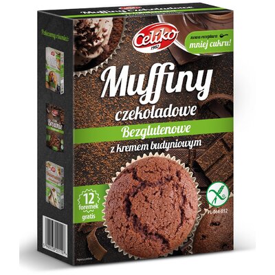 Celiko muffin lisztkeverék étcsokoládé darabokkal és pudinggal 310 g