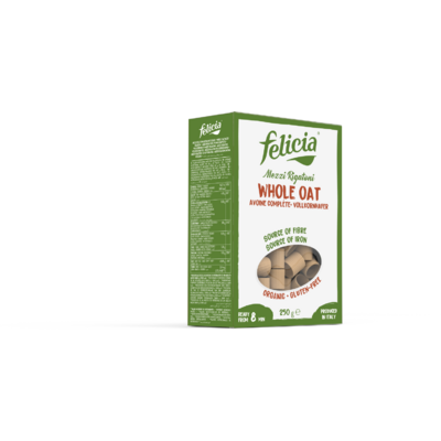 Felicia bio gluténmentes tészta zab mezzi rigatoni 250 g