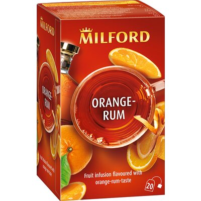 Milford narancs-rum ízű gyümölcstea 20x2,5g 50 g