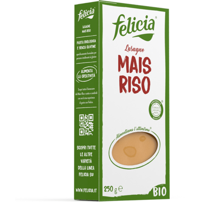 Felicia bio gluténmentes tészta kukorica-rizs lasagne 250 g