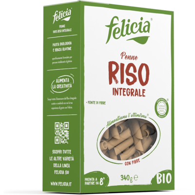 Felicia bio gluténmentes barnarizs penne tészta 250 g