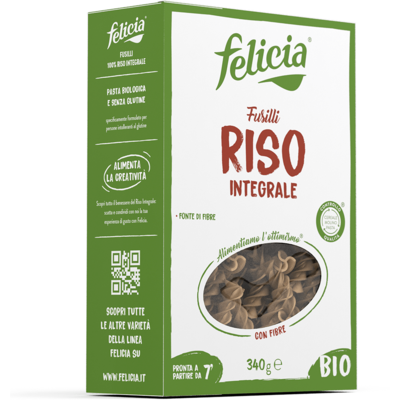 Felicia bio gluténmentes barnarizs fussili tészta 250 g