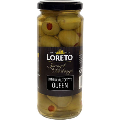 Loreto queen zöld olívabogyó paprikával töltve 340 g