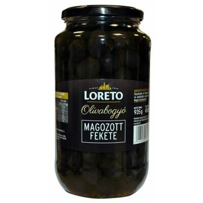 Loreto magozott fekete olivabogyó 900 g