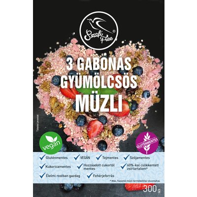 Szafi Free 3 gabonás gyümölcsös müzli (gluténmentes) 300 g