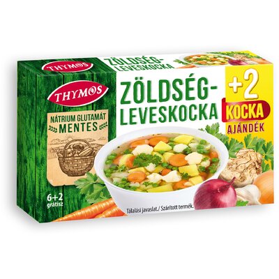 Thymos leveskocka zöldség n.g.mentes 6+2 grátisz 80 g