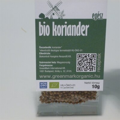 Greenmark bio koriander egész 10 g