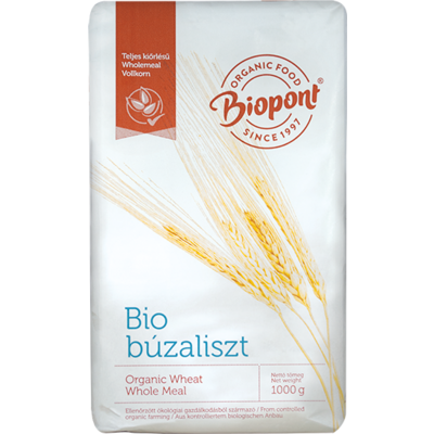 Biopont bio teljes kiőrlésű búzaliszt bltk-200 1000 g