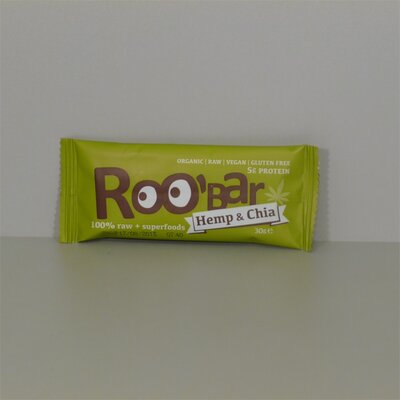 Roobar 100% raw bio gyümölcsszelet kender protein 30 g