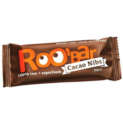 Roobar 100% raw bio gyümölcsszelet kakaóbab-mandula 30 g