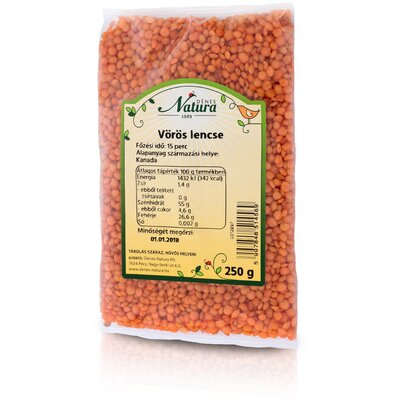 Natura vöröslencse 250 g