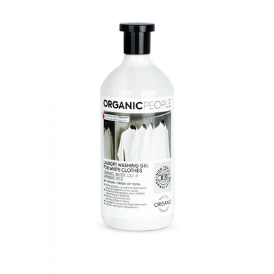 Organic People öko mosógél fehér ruhákhoz bio vízililiommal és japán rizzsel 1000 ml