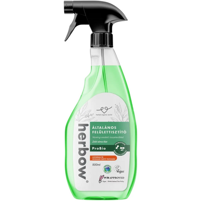 Herbow általános felülettisztító probiotikus spray and wipe zöld alma illattal 500 ml