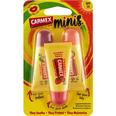 Carmex ajakápoló mini pack (eper, cseresznye, ananász-menta) 3x5g 15 g