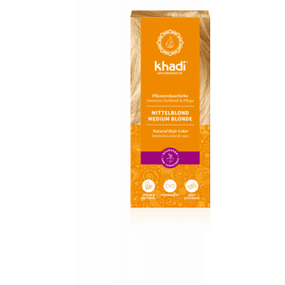 Khadi bio hajfesték por középszőke 100% 100 g