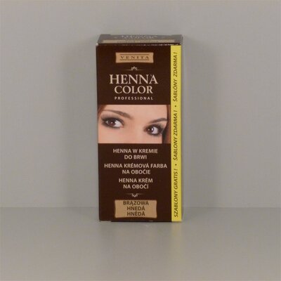 Henna Color tartós szempilla és szemöldök krémfesték barna 15 g