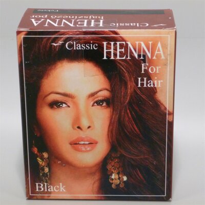 Classic Henna hajszínező por fekete 100 g