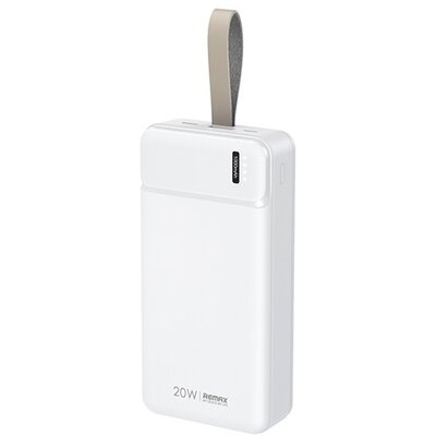 REMAX RPP-289_W REMAX vésztöltő USB+Type-C+microUSB aljzat (30000mAh, 20W, PD gyorstöltő, LED jelzés) FEHÉR