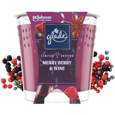 Glade illatgyertya - Merry Berry & Wine 129g