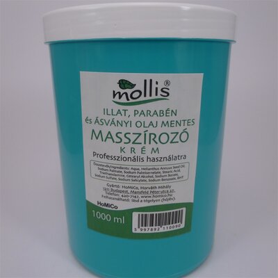 Mollis masszírozó krém illatmentes 1000 ml