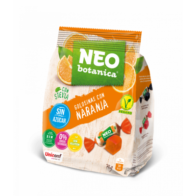 Neo Botanica stevia zselécukorka cukormentes, gluténmentes narancs ízű 72 g