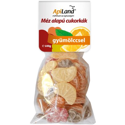 Apiland mézes és gyümölcsös cukorkák 100 g