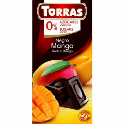 Torras glutén-és cukormentes étcsokoládé mangó 75 g