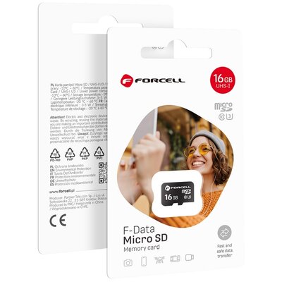 FORCELL F-DATA memóriakártya 16GB UHS-I U3 class 10