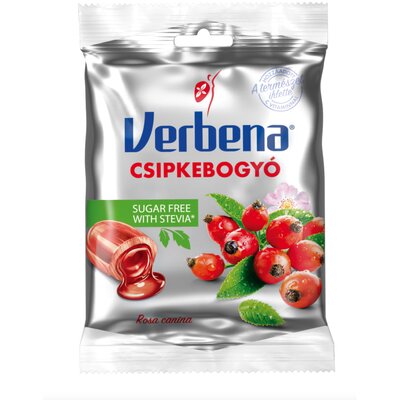 Verbena sugar free csipkebogyó töltött cukorka steviával 60 g