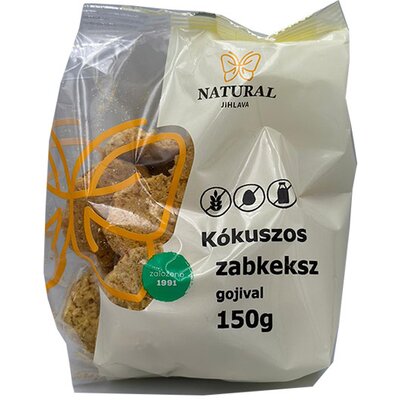 Natural gluténmentes zabkeksz kókusszal és gojival 150 g