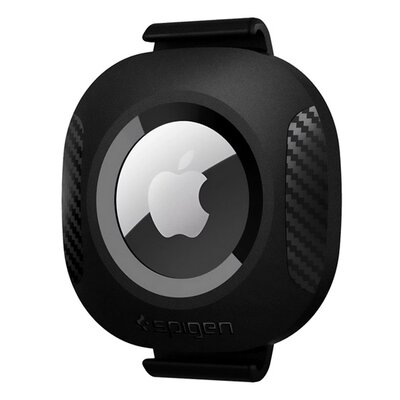 SPIGEN AHP03106 SPIGEN PET COLLAR szilikon tok (hátizsák pántra, nyakörvre, gumis rögzítés + védőfólia) FEKETE Apple AirTag