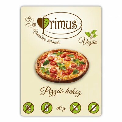 Primus vegán pizzás keksz 80 g