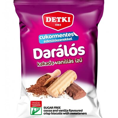 Detki cukorm.darálós vaníliás és kakaós omlós keksz 180 g