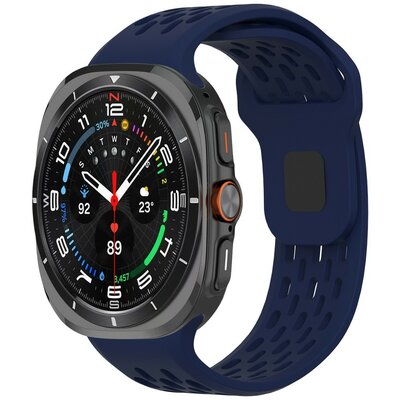 Galaxy Watch 7 Ultra lyukacsos mágneses szil. óraszíj,24mm,S.kék