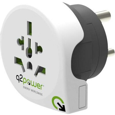 Q2 Power 1.100240 Úti adapter Welt nach Indien