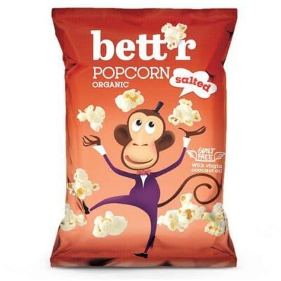 Bettr bio vegán gluténmentes tengeri sós popcorn 60 g