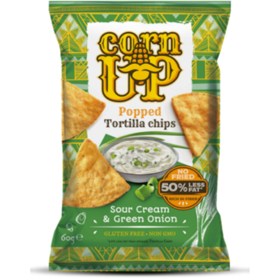 Corn Up tortilla chips hagymás tejfölös ízű 60 g