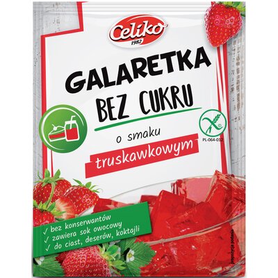 Celiko tortazselé cukormentes eper 14 g