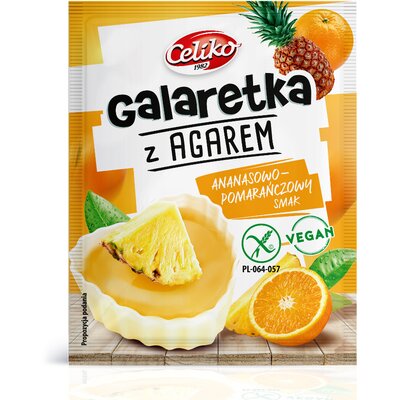 Celiko tortazselé agar-agarral ananász-narancs 45 g