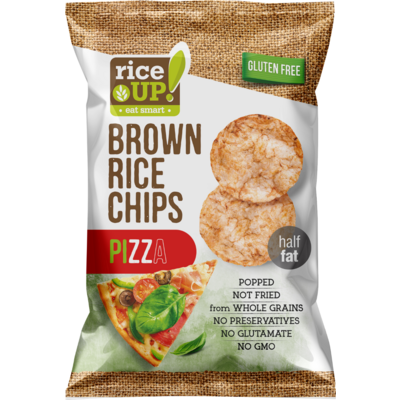 Rice Up barna rizs chips pizza ízű 60 g