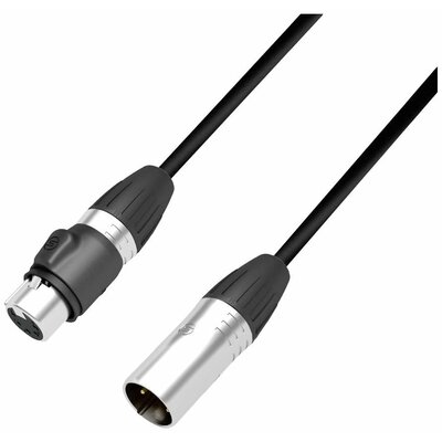 Adam Hall 4 STAR DGH 0500 IP65 DMX XLR Összekötőkábel [1x XLR dugó, 5 pólusú - 1x XLR alj, 5 pólusú] 5 m Fekete