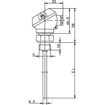 Jumo Hőmérséklet érzékelő 902030/10-402-1003-1-6-250-104/000 Érzékelő típus Pt100 Mérési tartomány, hőmérséklet-50 - 400 °C ÉrzékelőØ 6 mm Kalibrált (ISO)