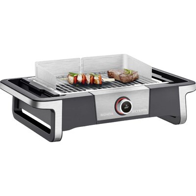 Severin 8114 Grillsütő Elektromos 2 grillezési zóna Fekete, Ezüst