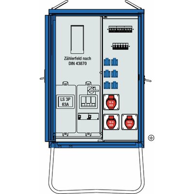 AS Schwabe A-V-E 3 44 kVA Elektromos elosztó 61833 400 V 80 A