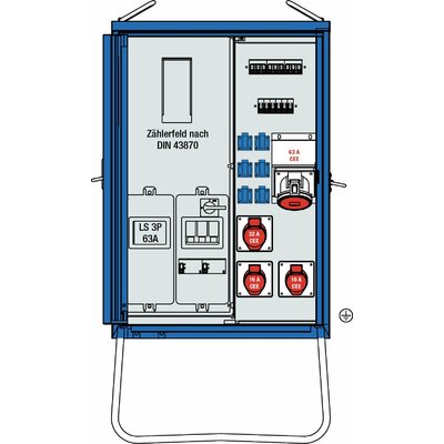 AS Schwabe A-V-E 2 44 kVA Elektromos elosztó 61832 400 V 80 A