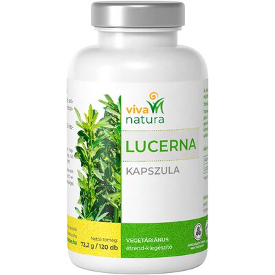 Viva natura lucerna vegetáriánus kapszula 100% 120 db